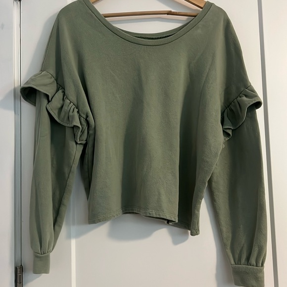 Lucky Brand Sweaters - Lucky Brand green oversized pullover top